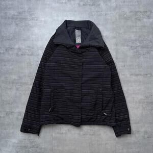 Y2K Roxy Quiksilver 5K Silver 00s Black Ski Jacket